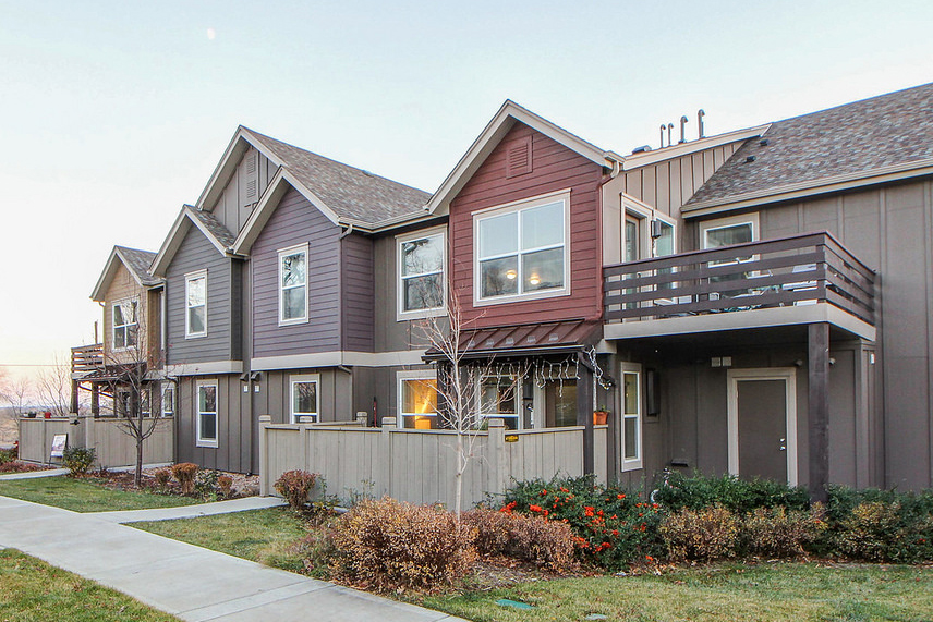 Front of townhomes 