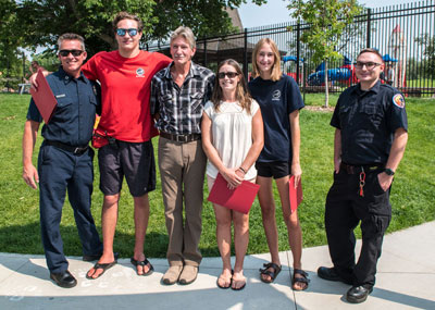 Lifeguards save a life