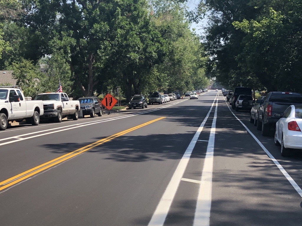 Pine Street after Vision Zero and Pavement Management Program work