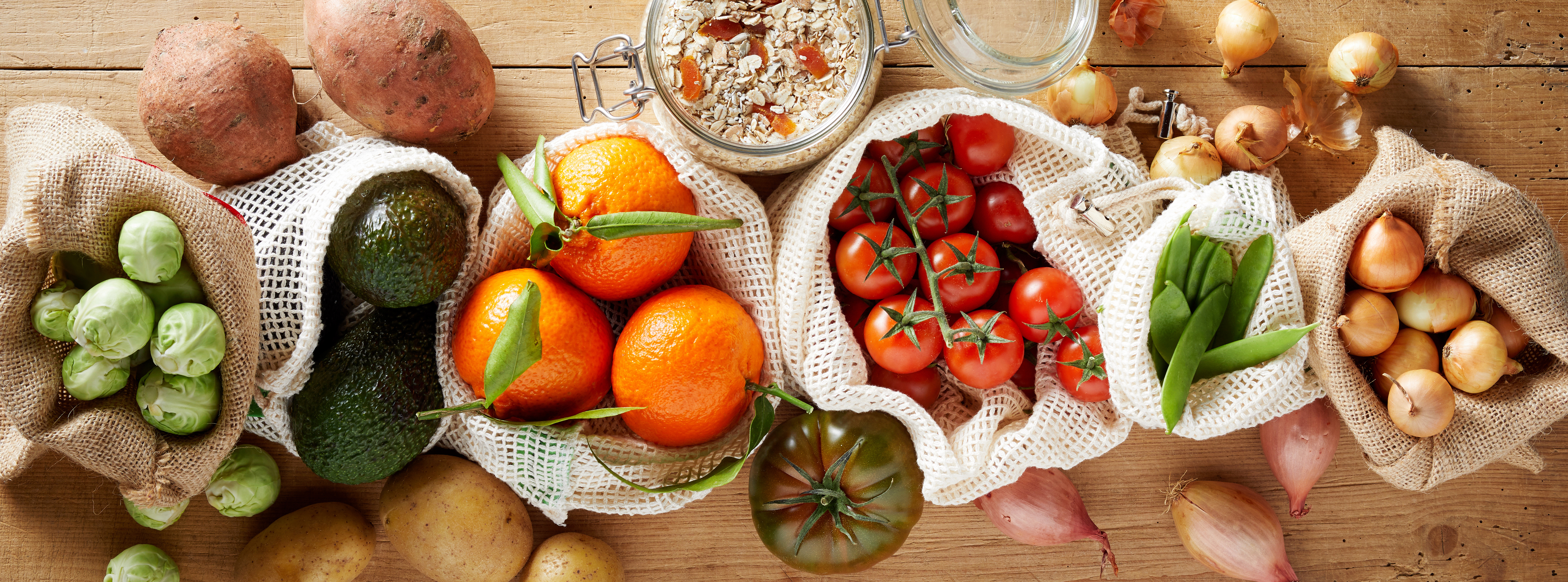 Food in reusable bags