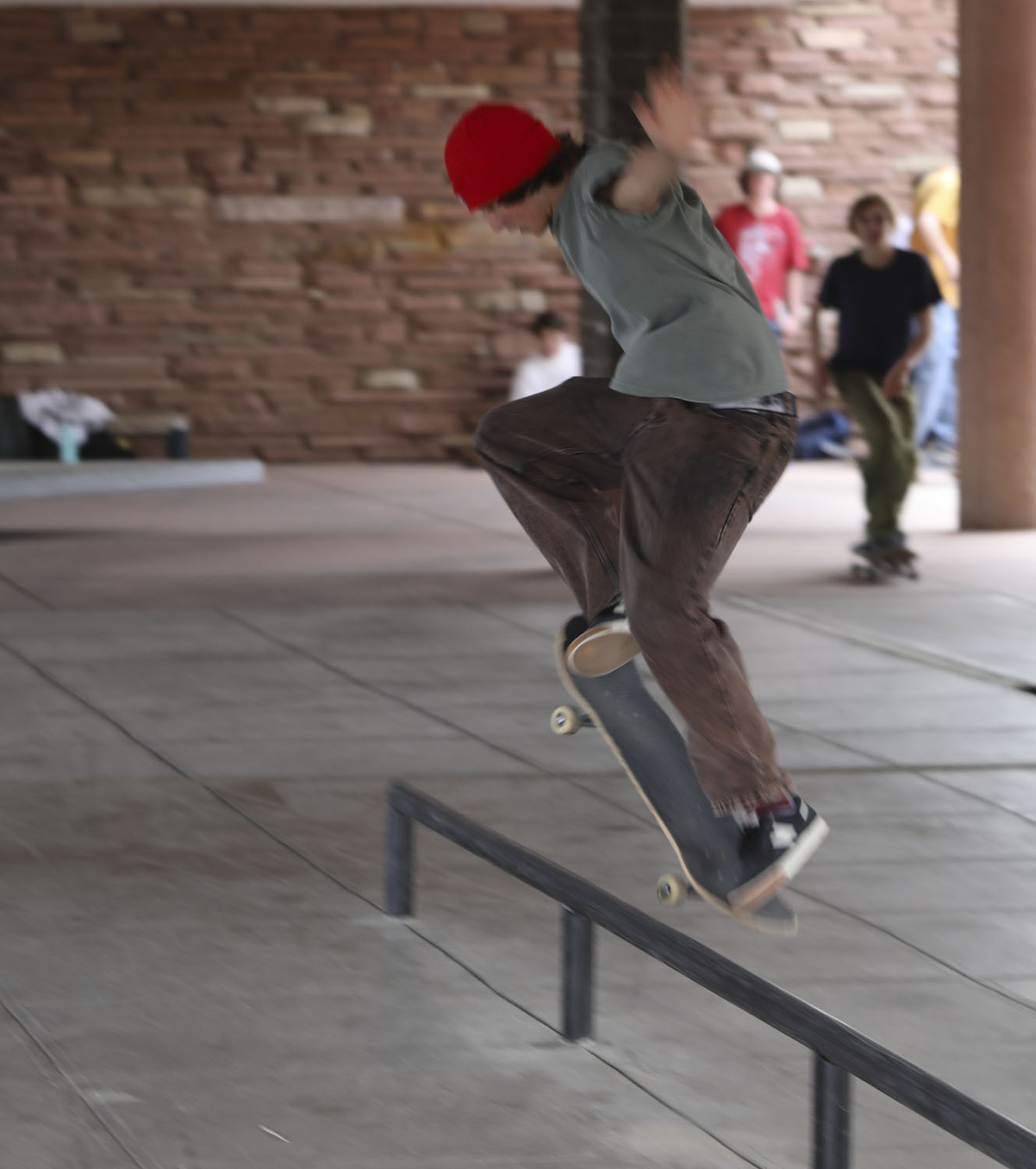 Library underpass skate area