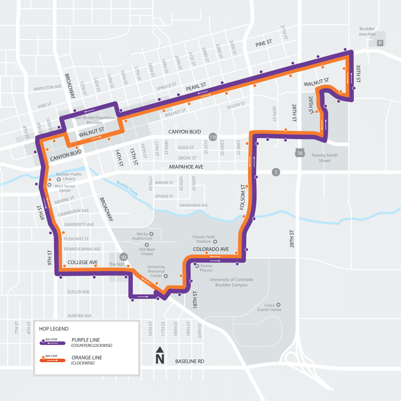 HOP Standard Route Map