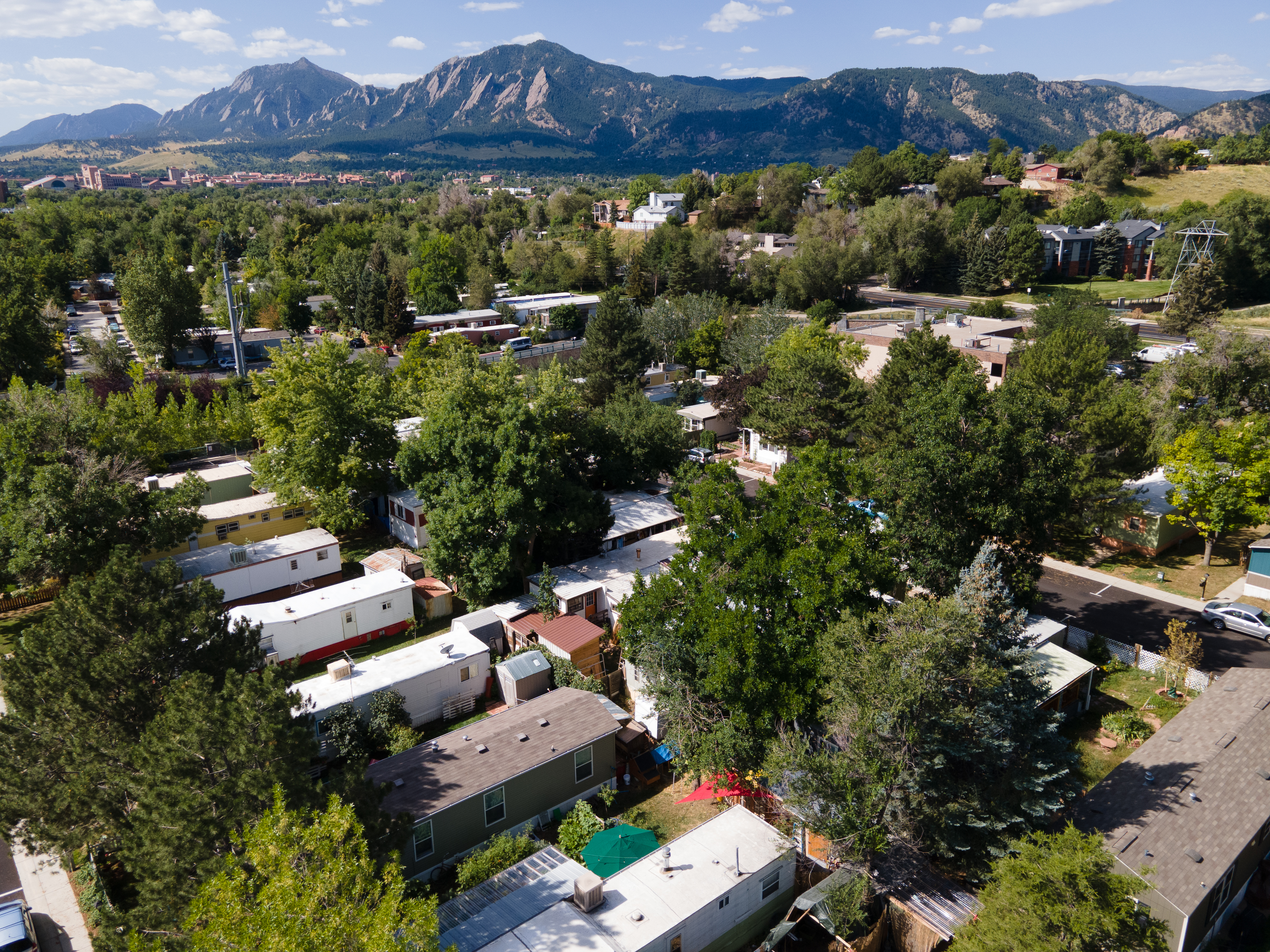 Aerial view of Mapleton Manufactured Home Park, one of the communities supported by the grant program.