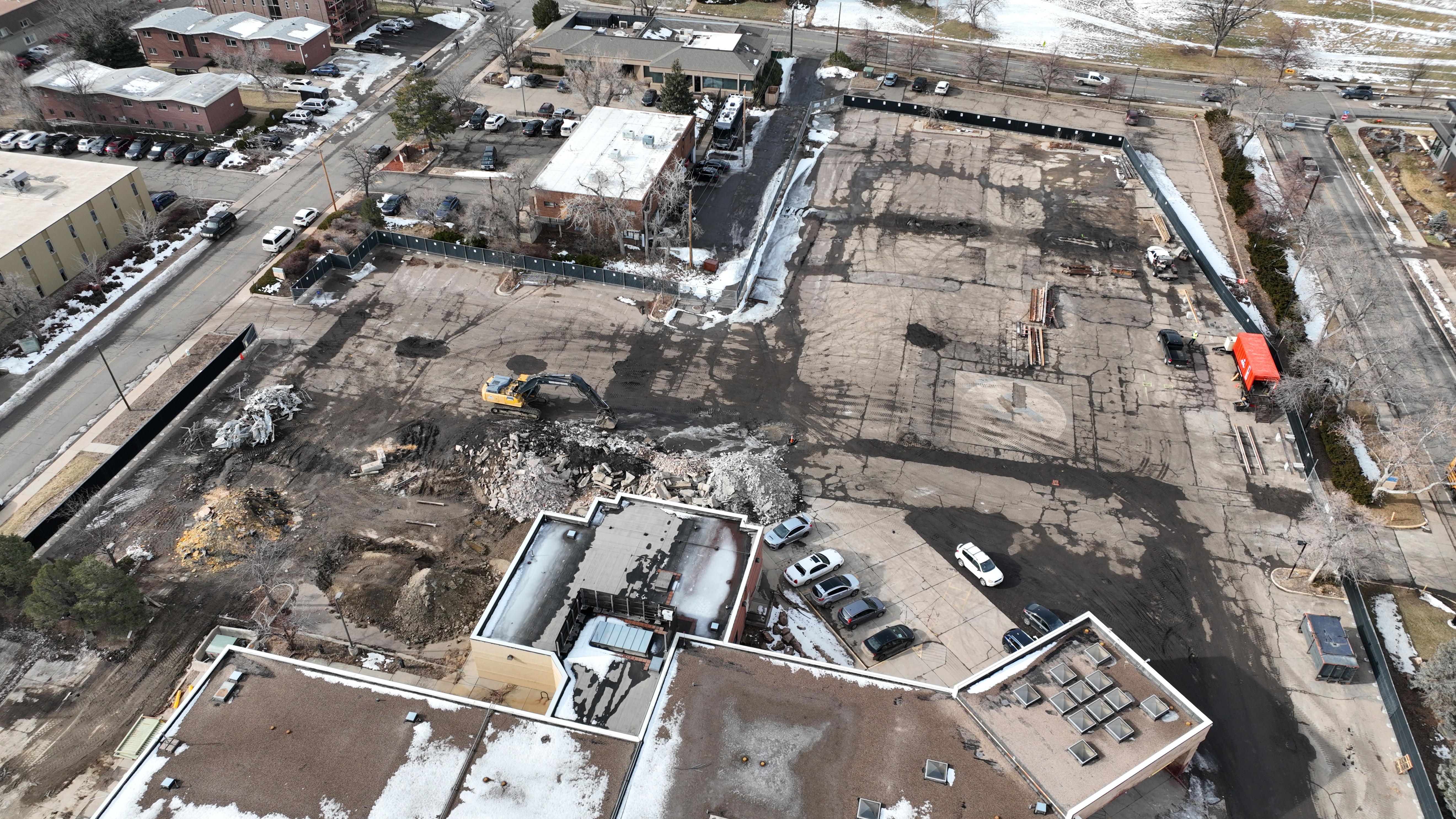 Boulder Community Hospital deconstruction aerial photograph