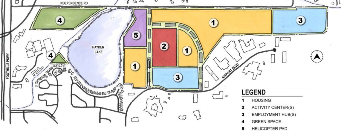 A conceptual aerial of the airport scenario