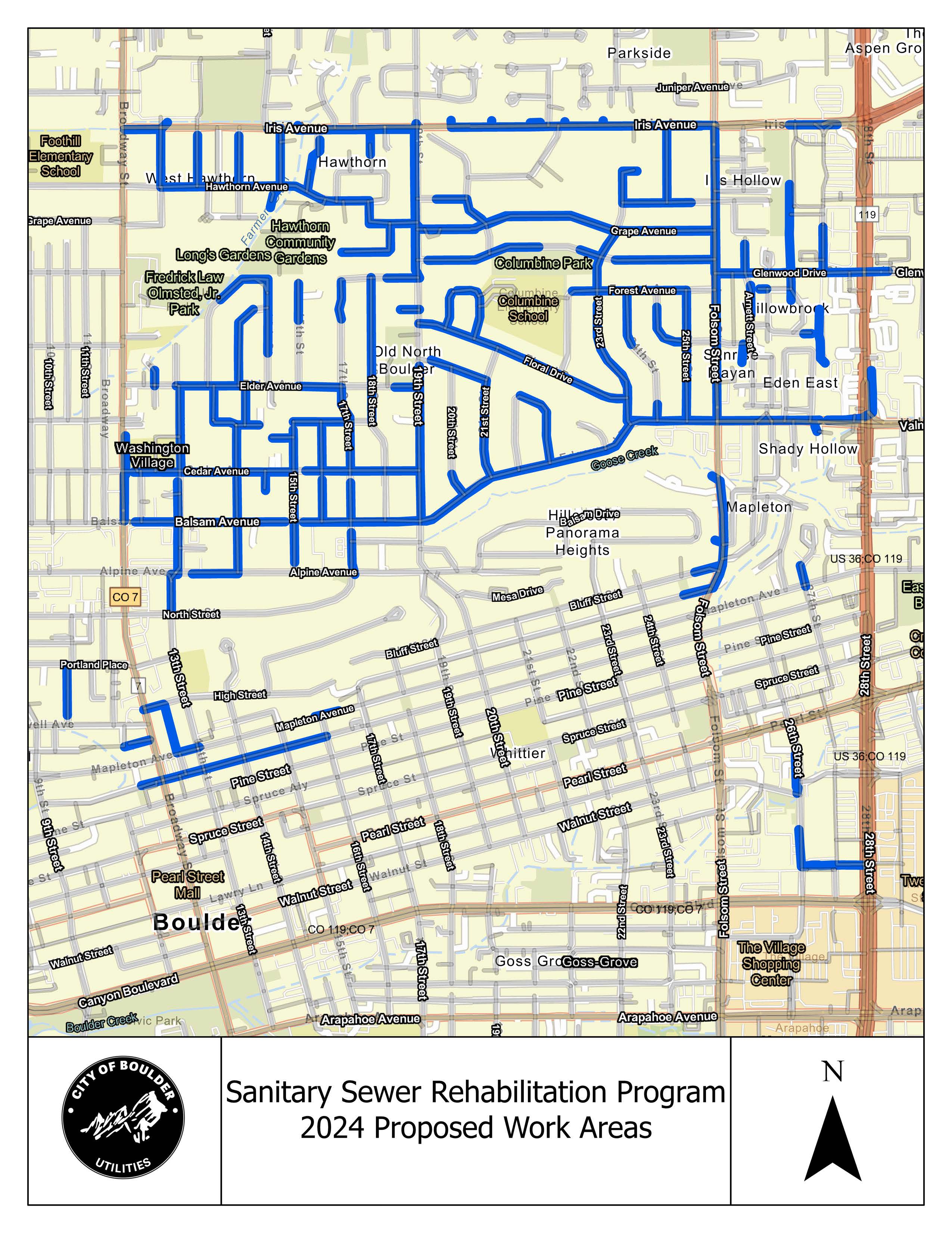 Sewer rehabilitation map