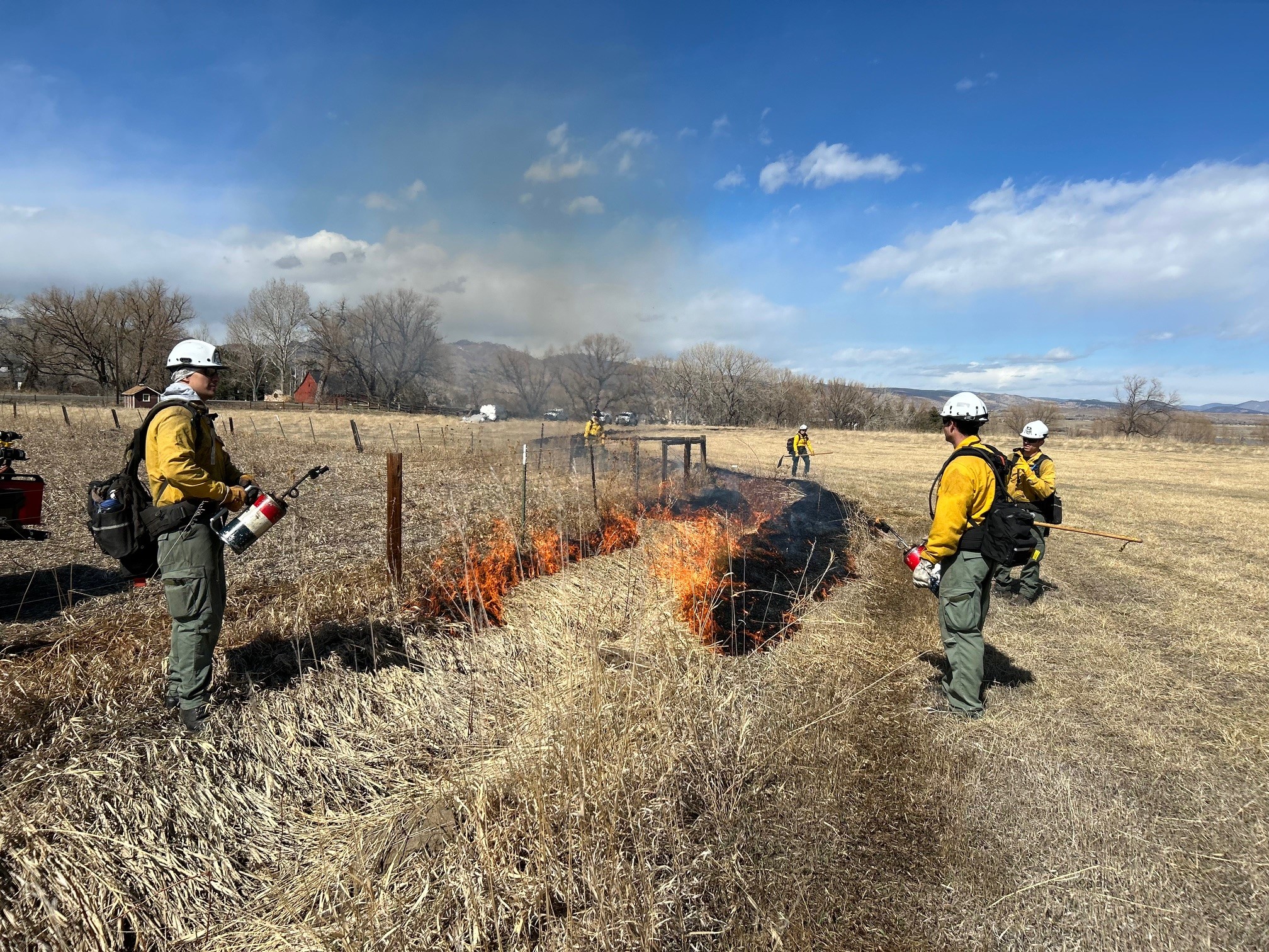 prescribed burn in open space March 5