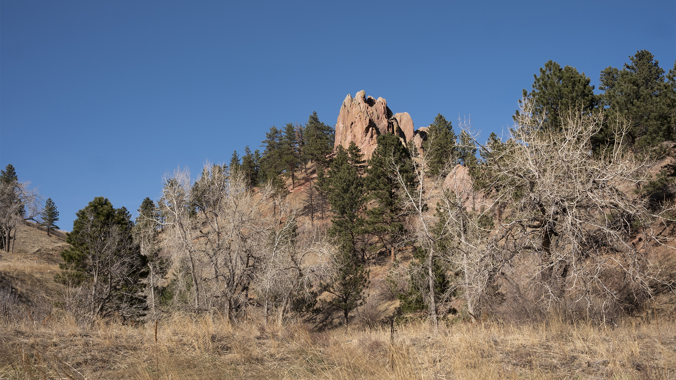 The Red Rocks formation in The Peoples' Crossing in west Boulder