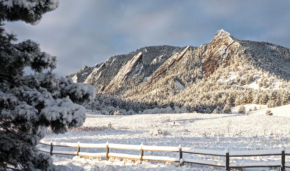 Snowy Flatirons