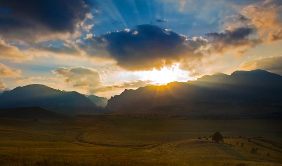 Sunset over Community Ditch