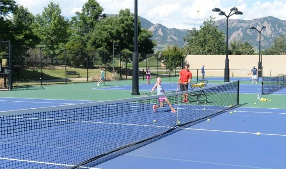 Existing tennis courts at East Boulder Community Park