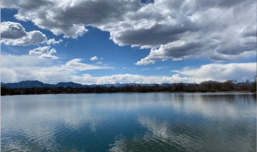 Boulder Reservoir before a storm