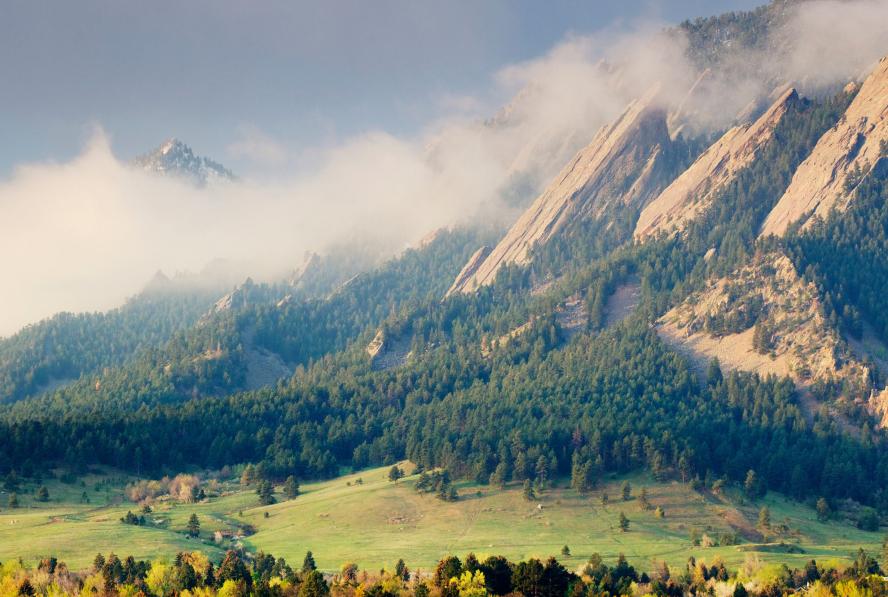 Flatirons in mist