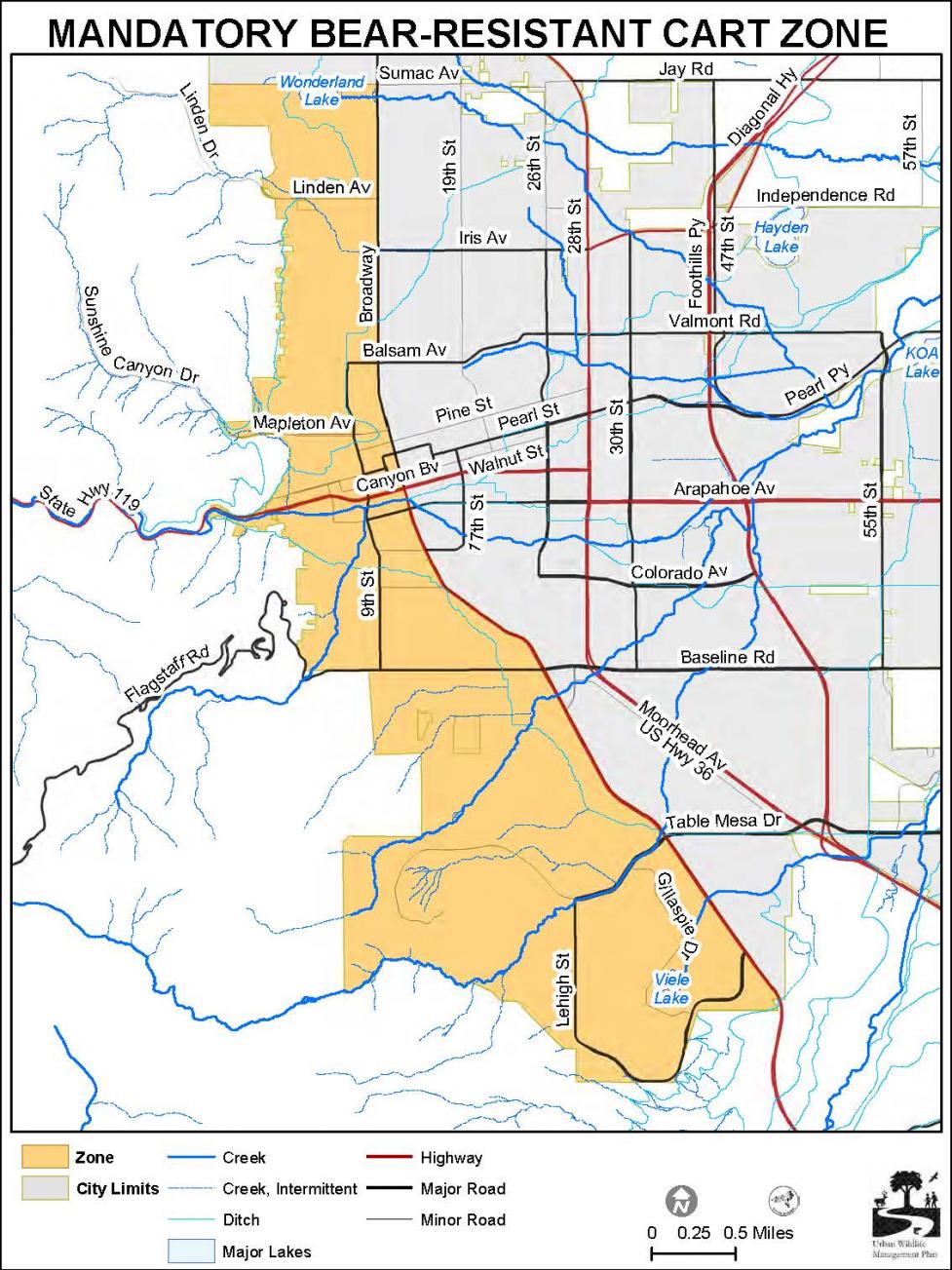 Bear protection zone map