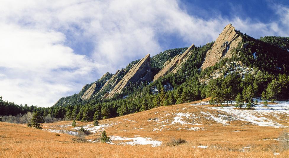 The Flatirons in spring