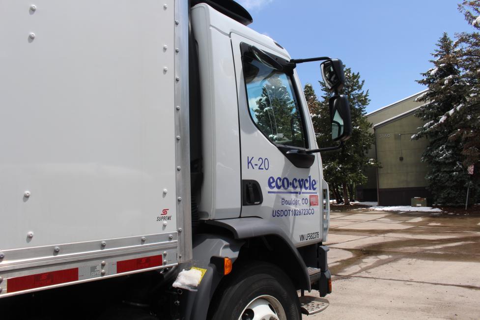 The front of an Eco-Cycle Truck