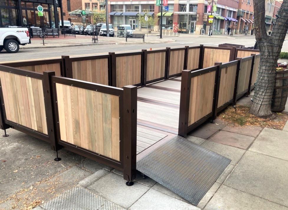 Built MODSTREET parklet on Pearl at 16th Street Foolish Craig's