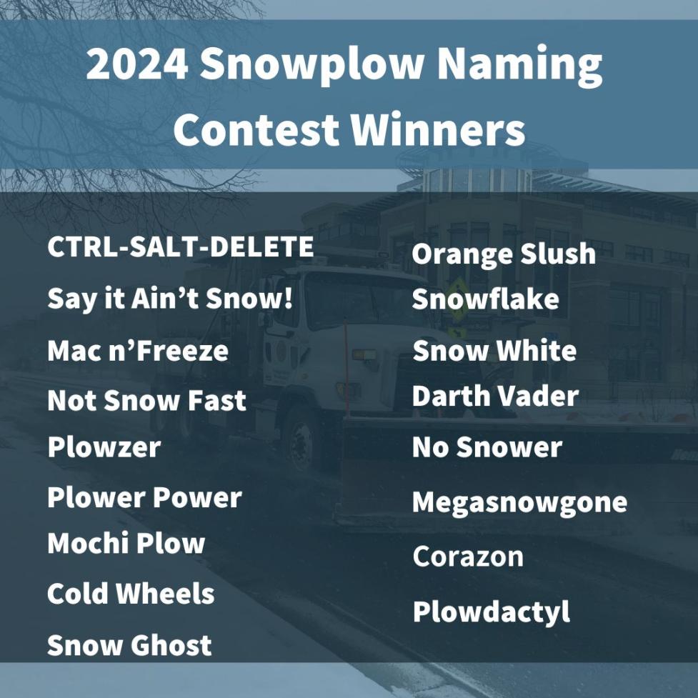 2024 City of Boulder snowplow fleet names list