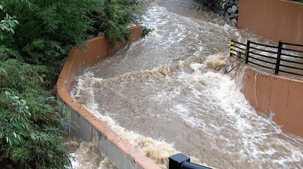 Flooded underpass