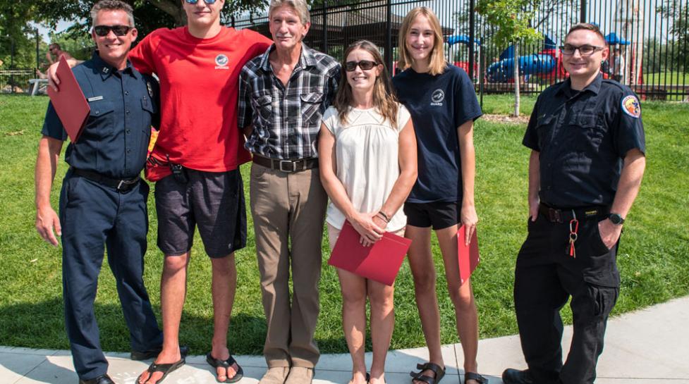 Lifeguards save a life