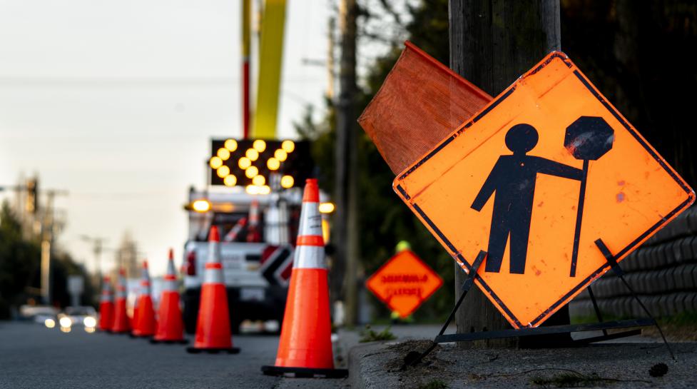 Caution traffic cones 