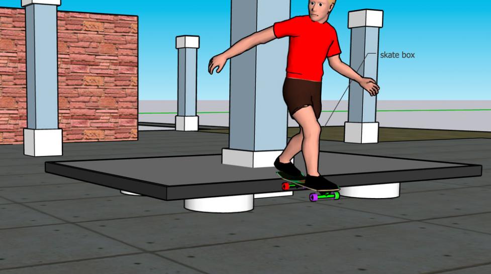 Library underpass skate spot - rendering