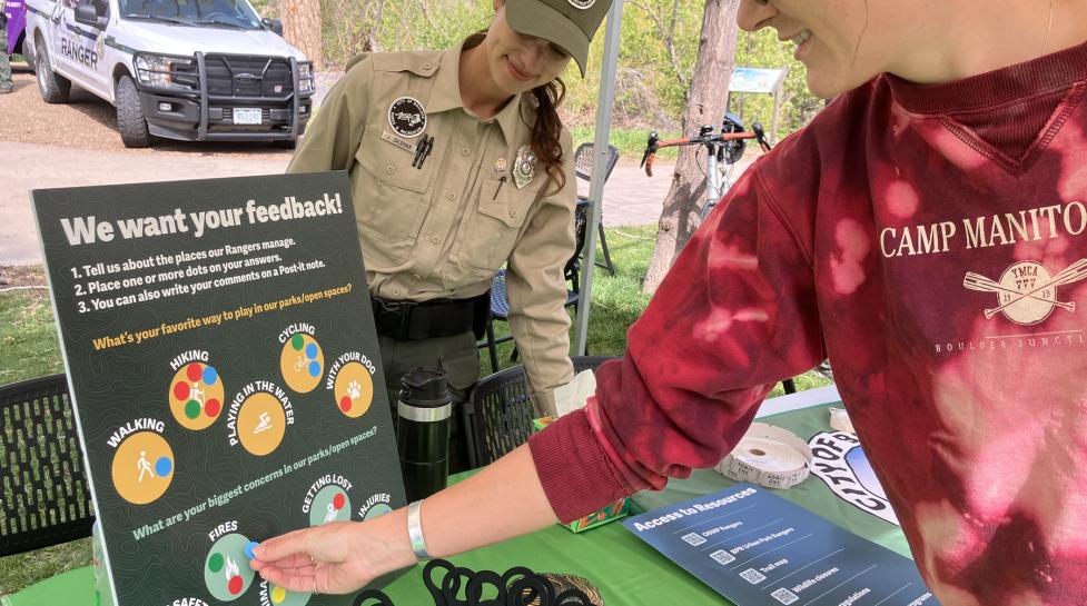 Coffee with a Ranger event interaction at the table