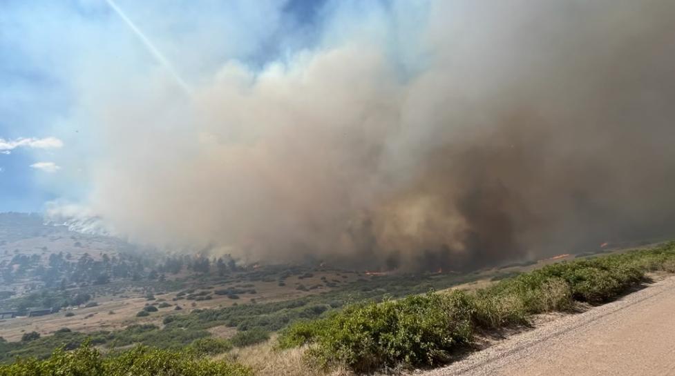 a view of a recent fire on the front range