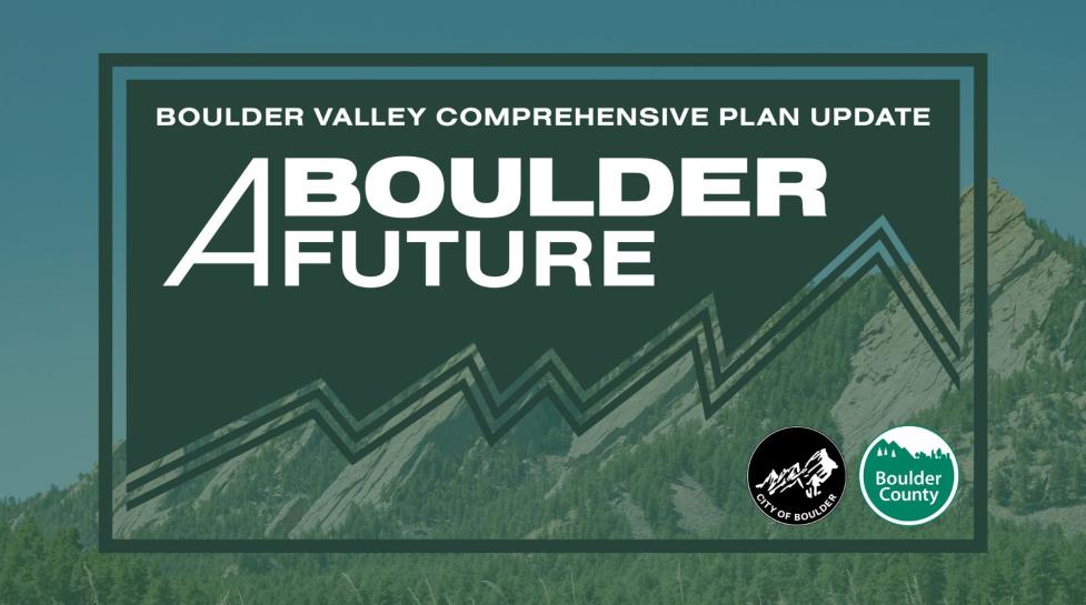 Boulder Valley Comprehensive Plan Bumper Sticker Over Flatirons