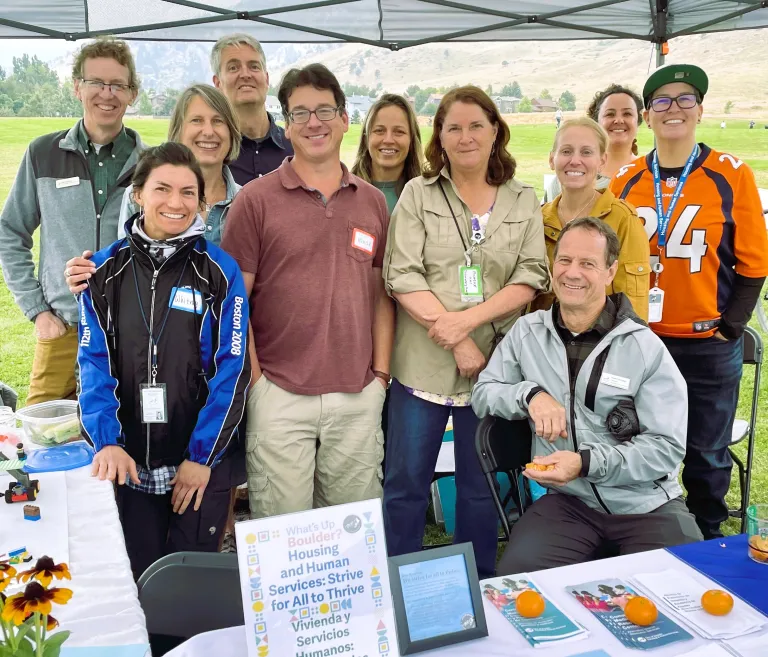 HHS team doing outreach at What's Up Boulder.