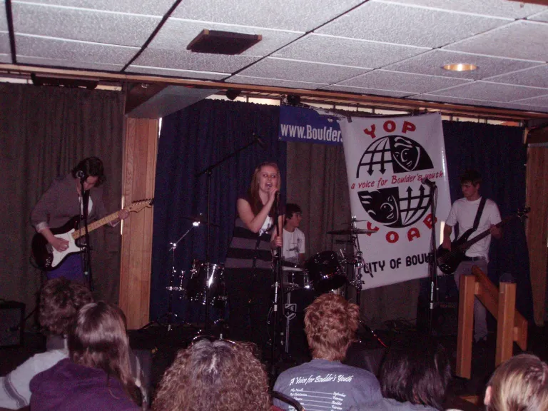 Battle of the Bands singing on stage