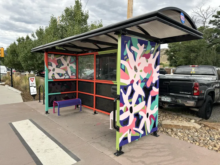 Bus shelter art 