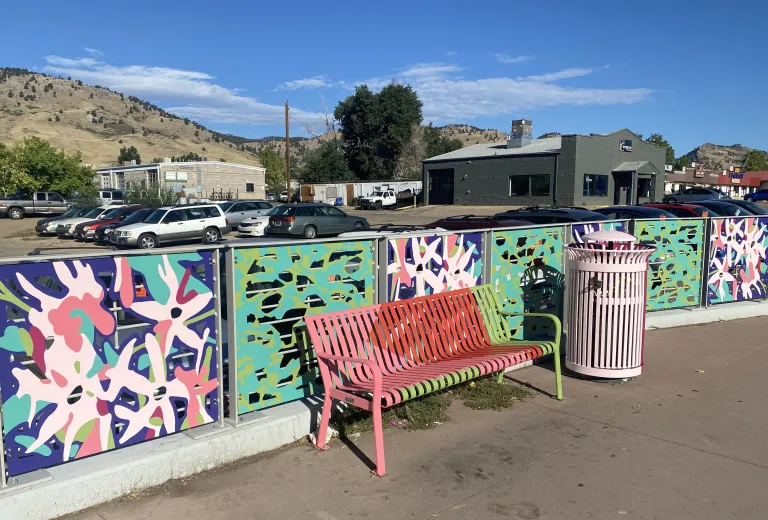 Bus shelter art 