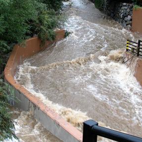 Flooded underpass