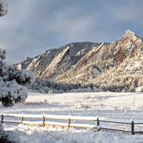 Snowy Flatirons