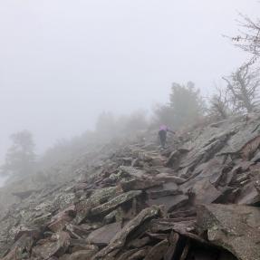 Bear Peak in the fog