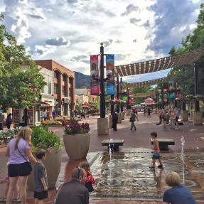 People at Pearl Street Splash Pad