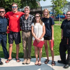 Lifeguards save a life