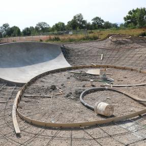 Skate park construction is happening at Howard Heuston Park and Valmont Park. 