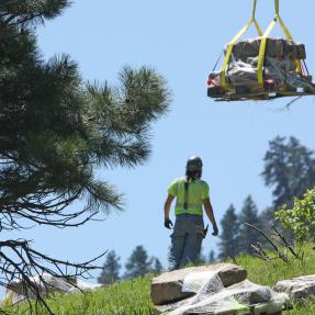 Helicopter flights helped build the Anemone Hill Trail