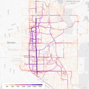 heatmap of e-scooter usage