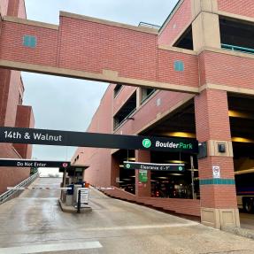 City of Boulder parking garage at 14th & Walnut streets next to RTD station