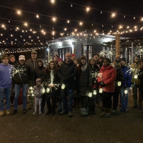 memorial walk with candelights