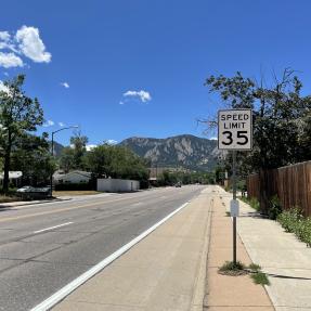 Speed Limit Sign in Boulder