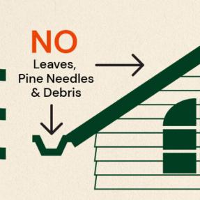 remove leaves, pine needles, and debris from your home's roof and gutter