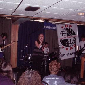 Battle of the Bands singing on stage