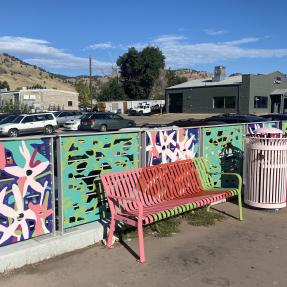 Bus shelter art 